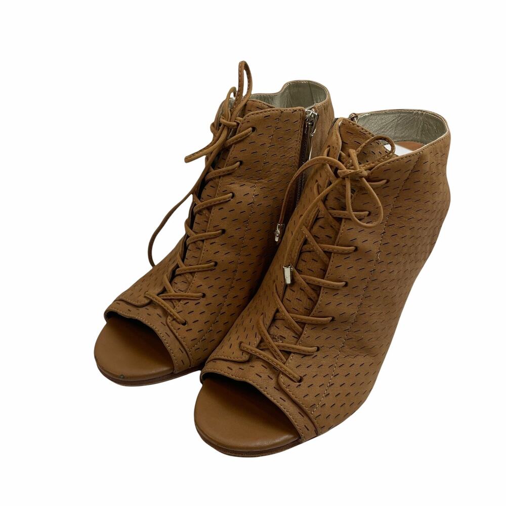 Sam Edelman Ennette Lace Up Open Toe Block Heel Sz. 6.5 Hippie Cottage Boho